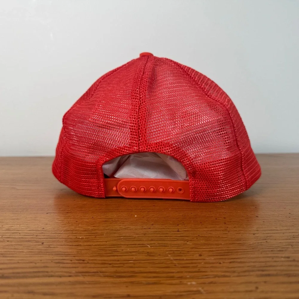 Fun Kap Summer High Distributors Red Mesh‎ Back Snapback Trucker Hat YOUTH M/L